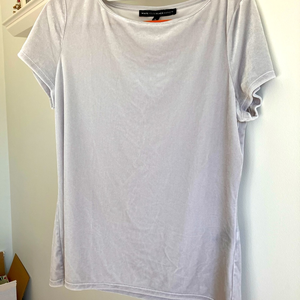 Light gray velv tee